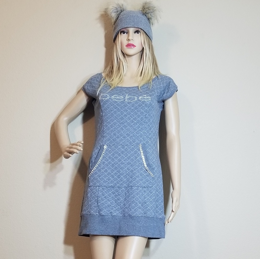 BEBE Grey Casual Dress